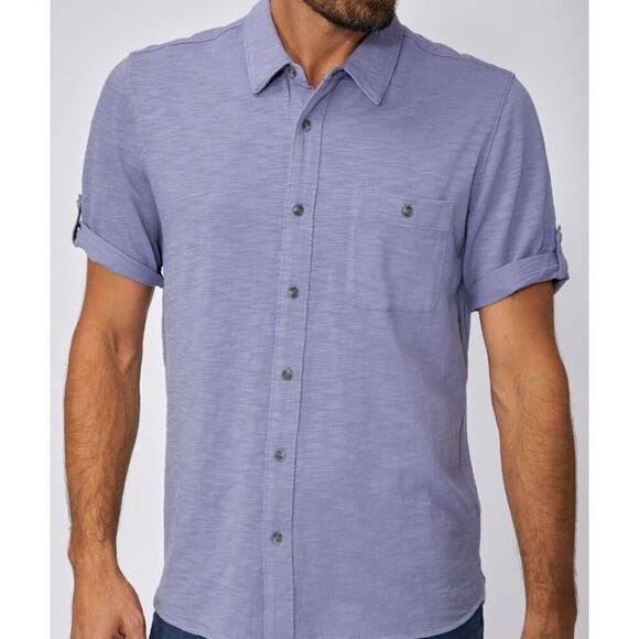 PAIGE JEANS Brayden Riverside Morning Short Sleeved Shirt NWT Size XXL - Picture 4 of 10